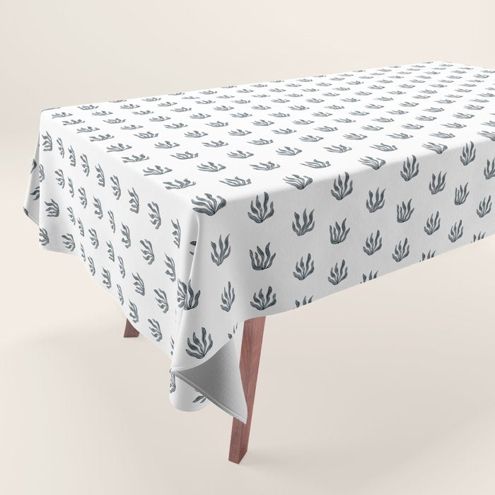 Sea Grass . Navy Tablecloth Gallery Image 1
