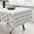 Sea Grass . Navy Tablecloth Gallery Image 3