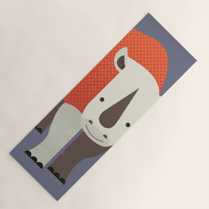 Whimsy Rhinoceros Yoga Mat Gallery Image 1
