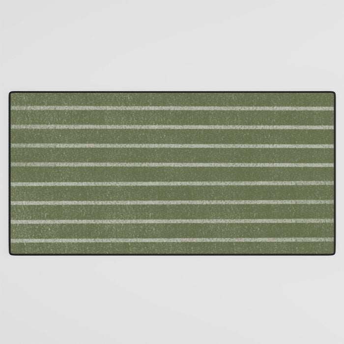 Classic Stripe (Moss Green) Desk Mat Gallery Image 3