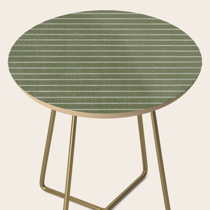 Classic Stripe (Moss Green) Side Table Gallery Image 2