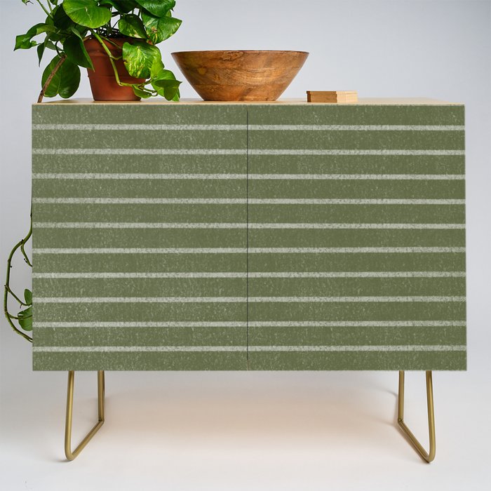 Classic Stripe (Moss Green) Credenza Gallery Image 1