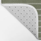 Classic Stripe (Moss Green) Bath Mat Gallery Image 2