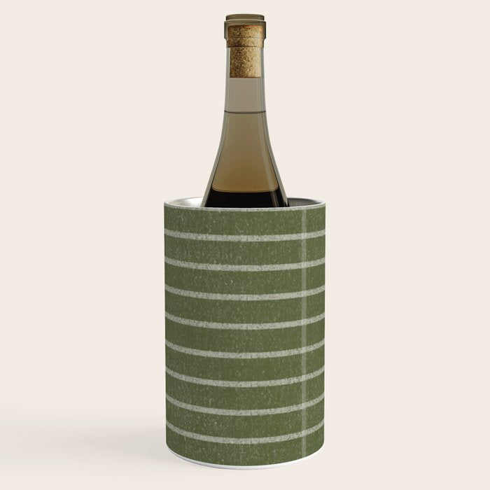Classic Stripe (Moss Green) Wine Chiller Gallery Image 1