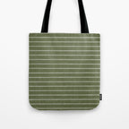 Classic Stripe (Moss Green) Tote Bag Gallery Image 1