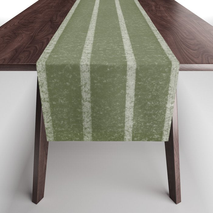 Classic Stripe (Moss Green) Table Runner Gallery Image 1