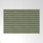 Classic Stripe (Moss Green) Welcome Mat Gallery Image 1