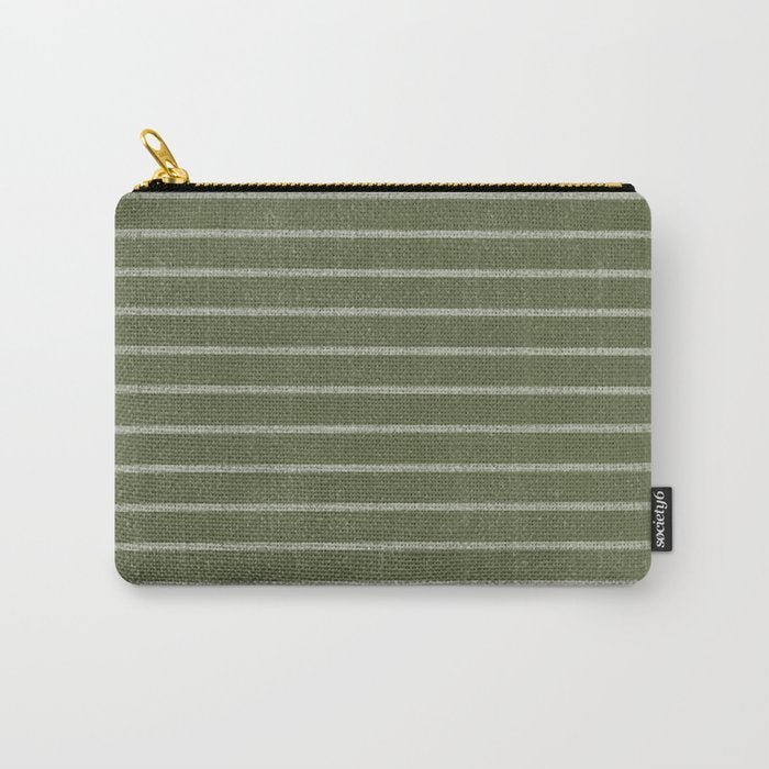 Classic Stripe (Moss Green) Carry All Pouch Gallery Image 1