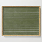 Classic Stripe (Moss Green) Serving Tray Gallery Image 1