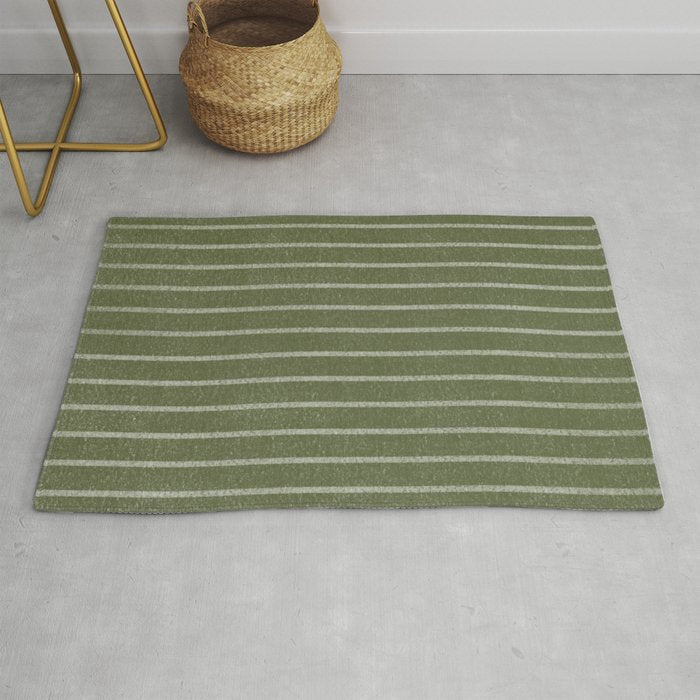 Classic Stripe (Moss Green) Rug Gallery Image 1
