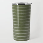 Classic Stripe (Moss Green) Travel Mug Gallery Image 1