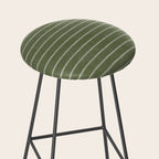 Classic Stripe (Moss Green) Stool Gallery Image 2