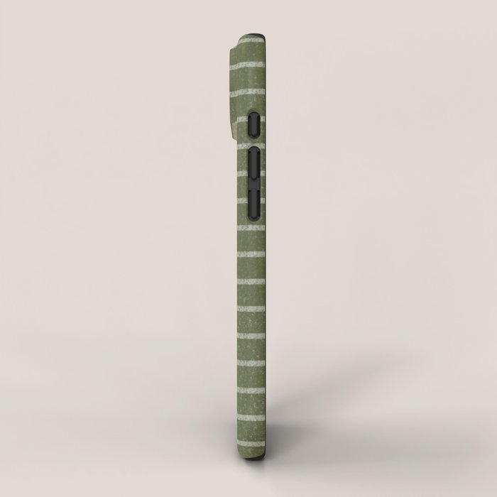 Classic Stripe (Moss Green) iPhone Case Gallery Image 2
