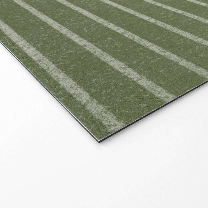 Classic Stripe (Moss Green) Welcome Mat Gallery Image 2