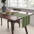Classic Stripe (Moss Green) Table Runner Gallery Image 2