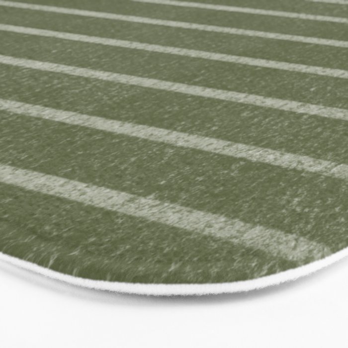 Classic Stripe (Moss Green) Bath Mat Gallery Image 3