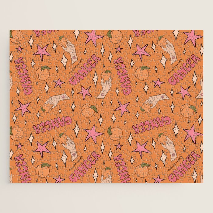 Cancer Peach Print Jigsaw Puzzle Gallery Image 1