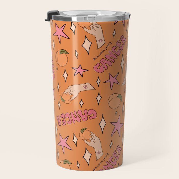 Cancer Peach Print Travel Mug Gallery Image 3