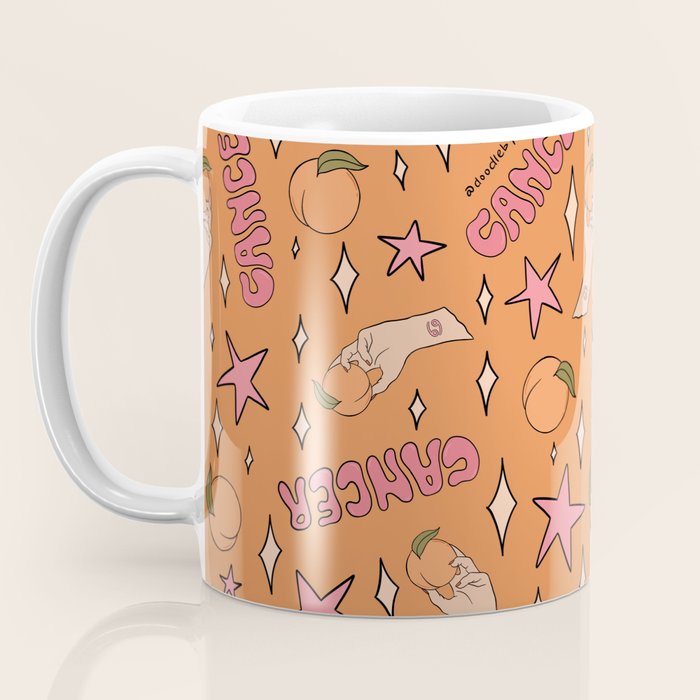 Cancer Peach Print Coffee Mug Gallery Image 3