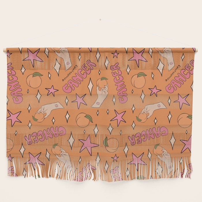 Cancer Peach Print Wall Hanging Gallery Image 1