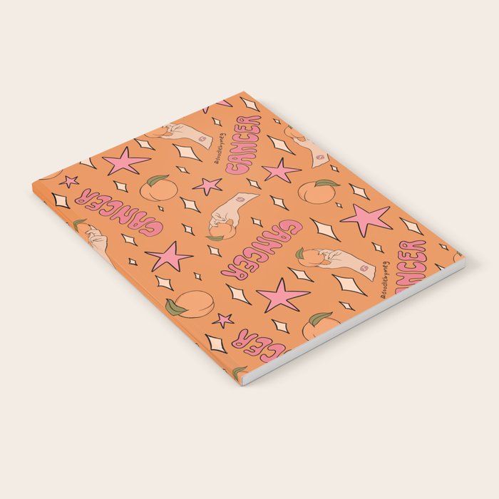 Cancer Peach Print Notebook Gallery Image 2