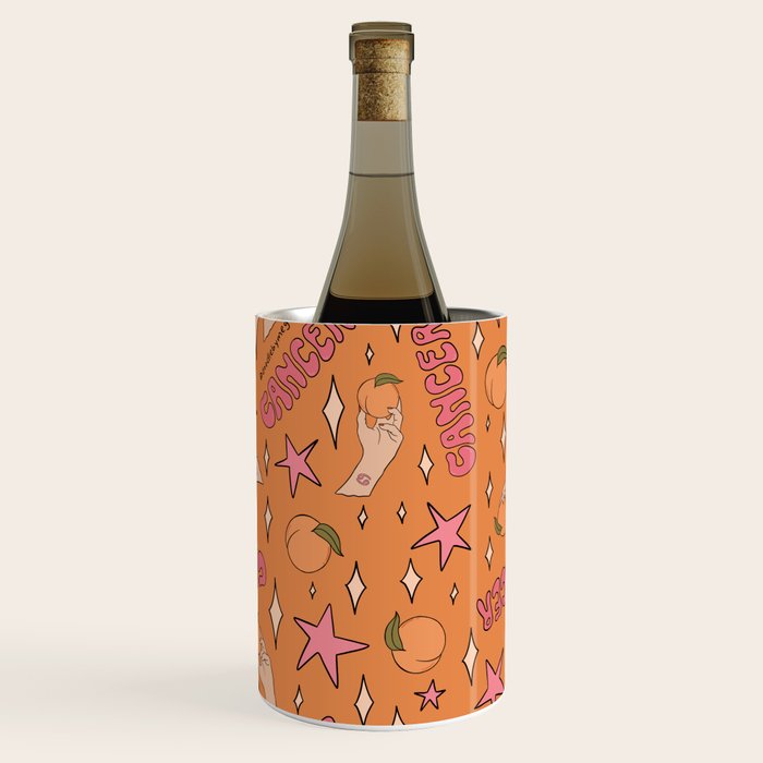 Cancer Peach Print Wine Chiller Gallery Image 1