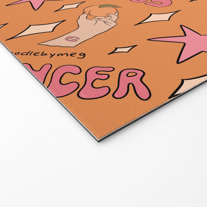 Cancer Peach Print Welcome Mat Gallery Image 2