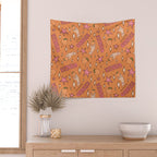 Cancer Peach Print Wall Tapestry Gallery Image 2