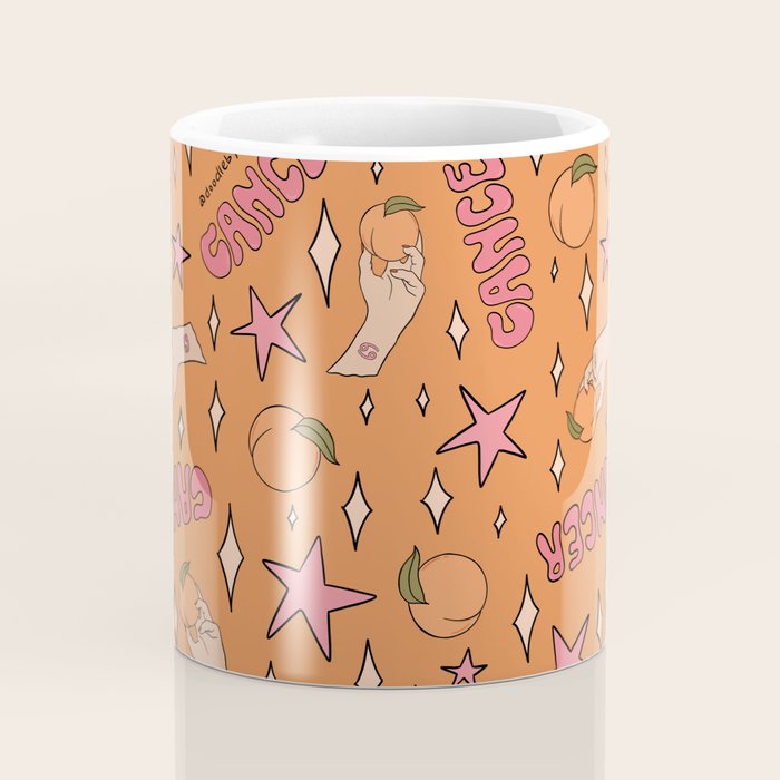 Cancer Peach Print Coffee Mug Gallery Image 4