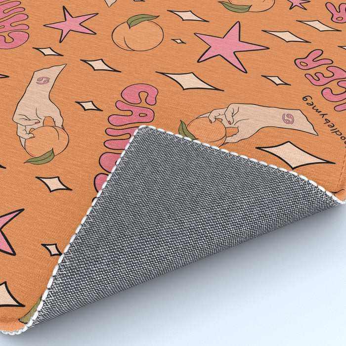 Cancer Peach Print Rug Gallery Image 4