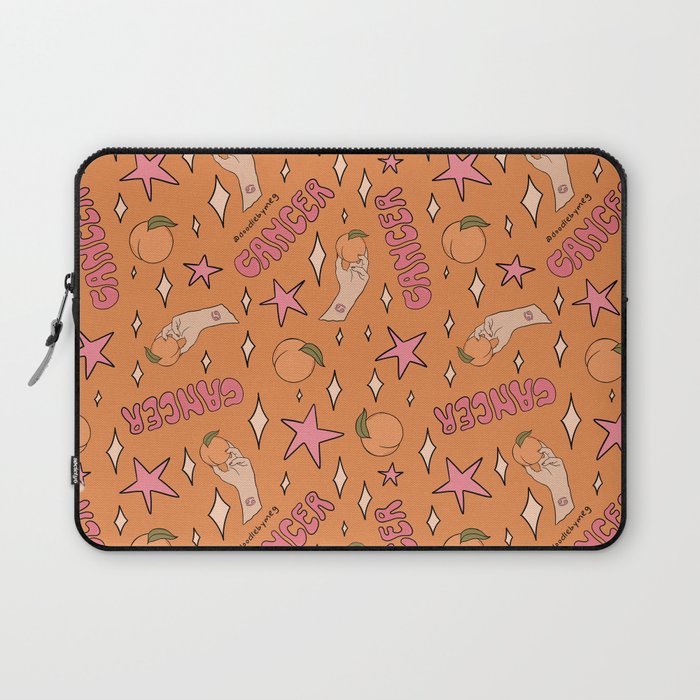 Cancer Peach Print Laptop Sleeve Gallery Image 1
