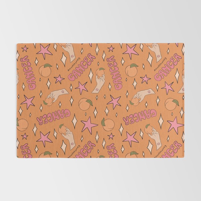 Cancer Peach Print Rug Gallery Image 2