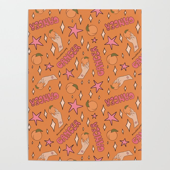 Cancer Peach Print Poster Gallery Image 4