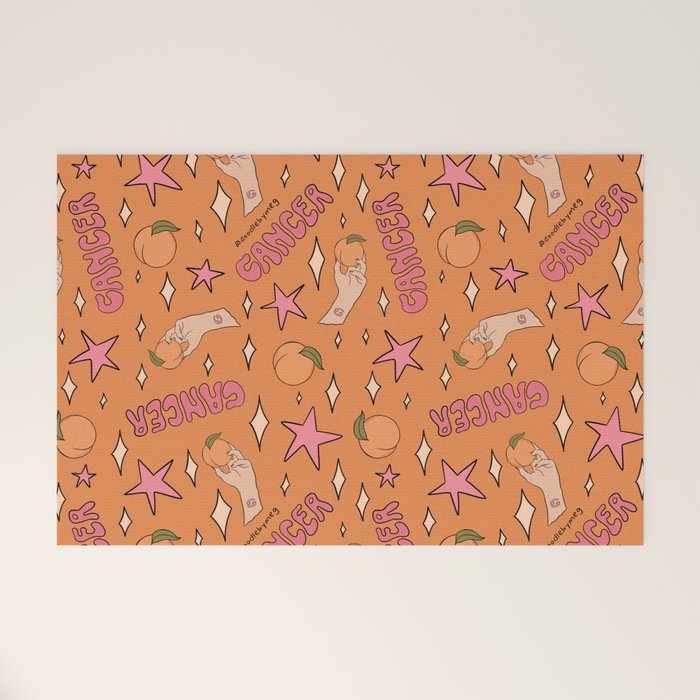 Cancer Peach Print Welcome Mat Gallery Image 1