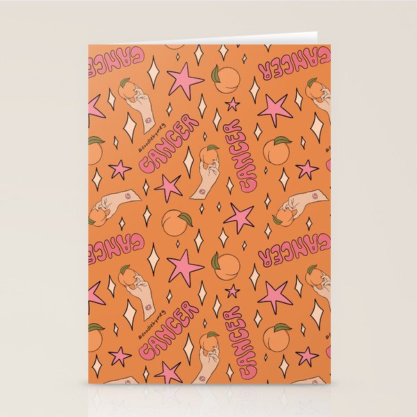 Cancer Peach Print Stationery Card Gallery Image 2