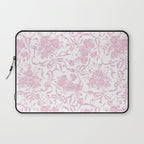 Vintage blush pink white bow floral polka dots Laptop Sleeve Gallery Image 1