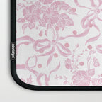 Vintage blush pink white bow floral polka dots Laptop Sleeve Gallery Image 3