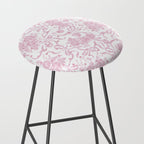 Vintage blush pink white bow floral polka dots Stool Gallery Image 2