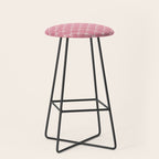 Bows & Ribbons Pattern LI 90s Bubblegum Pink Stool Gallery Image 1