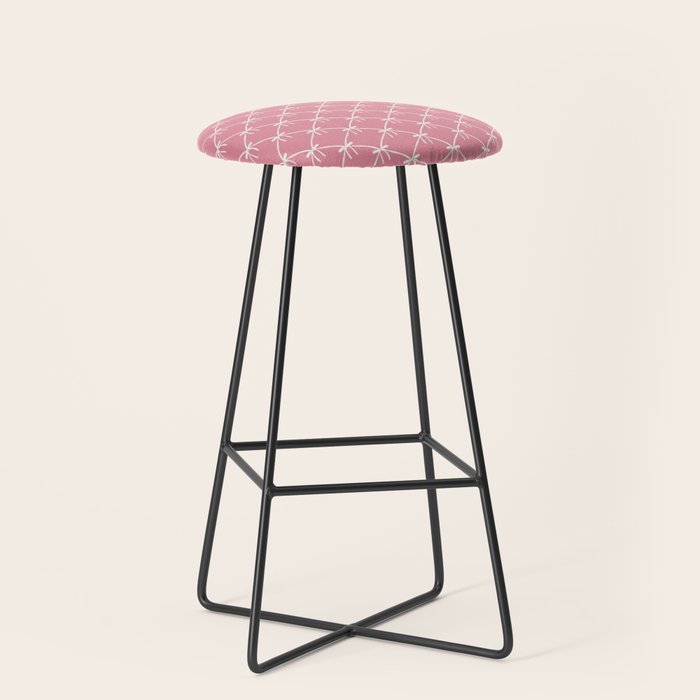 Bows & Ribbons Pattern LI 90s Bubblegum Pink Stool Gallery Image 1