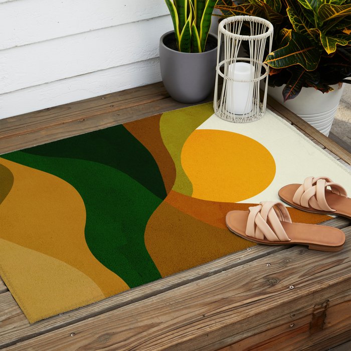 Abstraction_NEW_SUN_LANDSCAPE_SPRING_Minimalism_001B Outdoor Rug Gallery Image 2