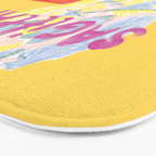 Sagittarius Cares in Sunshine Yellow | Zodiac Series  Bath Mat Gallery Image 3