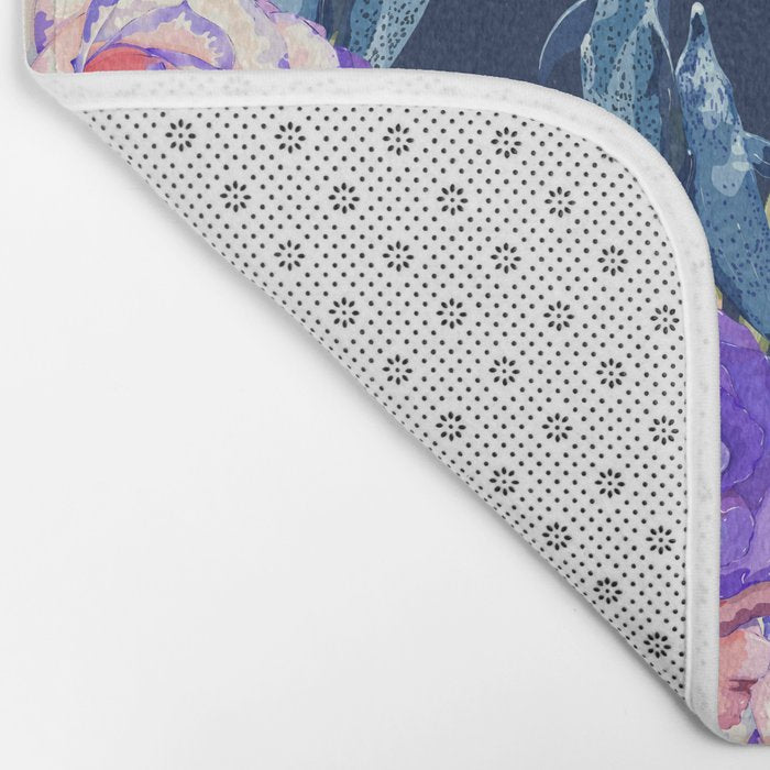 Dark landscape dolphins in the roses Bath Mat Gallery Image 2