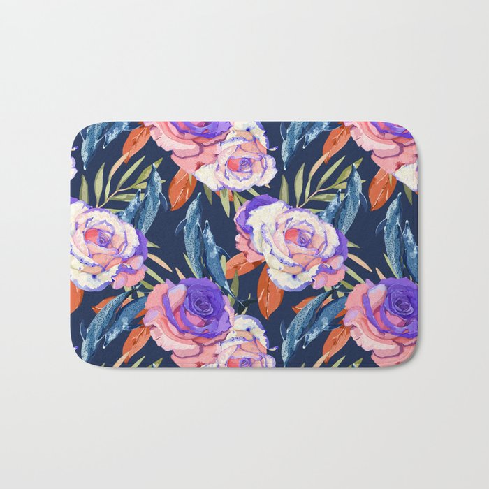 Dark landscape dolphins in the roses Bath Mat Gallery Image 1