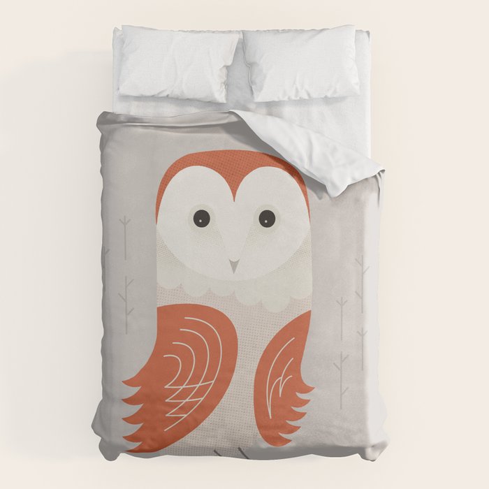 Barn Owl, Bird of United Kingdom Duvet Cover Gallery Image 6