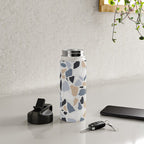 Terrazzo Mosaic Pattern, Gray and Neutral Water Bottle Gallery Image 4