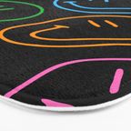 Colorful happy smiling face cartoon pattern Bath Mat Gallery Image 3