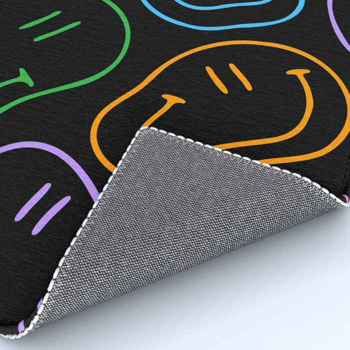 Colorful happy smiling face cartoon pattern Rug Gallery Image 4