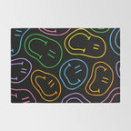 Colorful happy smiling face cartoon pattern Rug Gallery Image 2