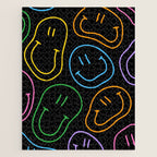 Colorful happy smiling face cartoon pattern Jigsaw Puzzle Gallery Image 1
